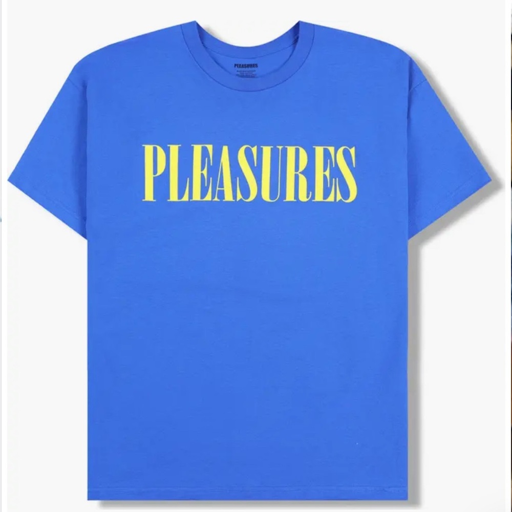 PLEASURES Blue Short Sleeve Tee